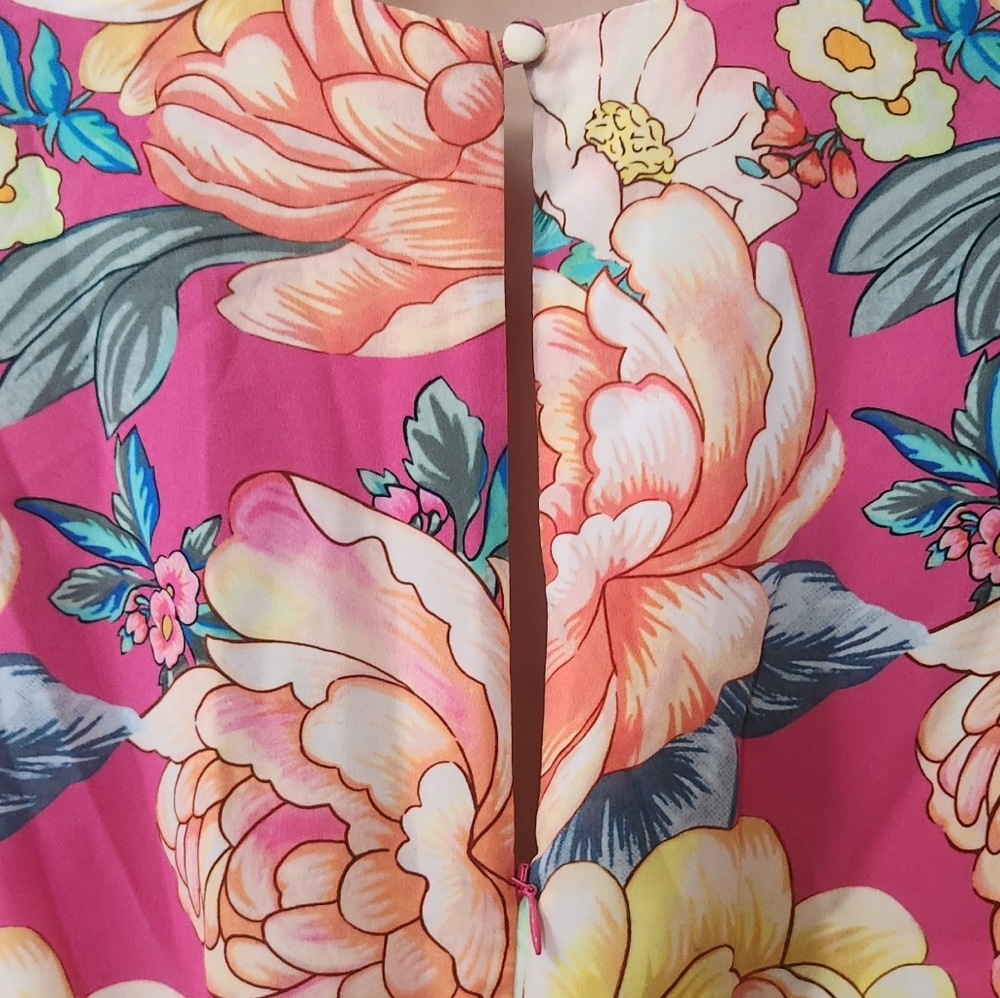FARM RIO 'Eulalie' Floral Print Wide Leg Jumpsuit - Size XS - Picture 10 of 16